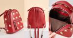 Алый миниатюрный рюкзак с декором в виде цветочной вышивки Lera Nena, бордовый