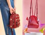 Алый миниатюрный рюкзак с декором в виде цветочной вышивки Lera Nena, бордовый