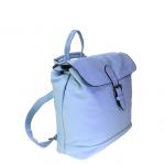 См. описание. Стильная женская сумка-рюкзак Flora_Resolter из эко-кожи голубого цвета.