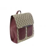 См. описание. Стильная женская сумка-рюкзак Doble_Calps из эко-кожи цвета темного рубина.