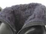 HFN-3103 BLACK Ботинки женские зимние (натуральная кожа, искусственный мех)