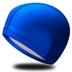 B31516-1 Шапочка для плавания ПУ одноцветная (Синий)