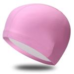 B31516-2 Шапочка для плавания ПУ одноцветная (Розовый)