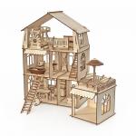 ***Конструктор-кукольный домик ХэппиДом "Коттедж с пристройкой и мебелью Premium"