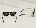 Классические очки формы “кошачий глаз” с золотистыми дужками H.I.T., черный
