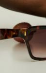 Квадратные очки с трендовой леопардовой оправой H.I.T., коричневый