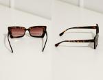 Ультрамодные геометричные очки с анималистичной оправой H.I.T., коричневый