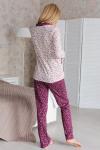 Пижама женская рубашка+брюки - Эльвира | амарантовый