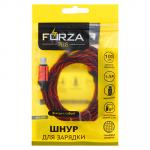 FORZA Кабель для зарядки Micro USB, 1м, 1,5 А, синхр. с ПК, тканевая оплетка, 5 цветов