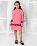 розовое платье с гипюром Арт.83033