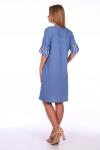 Стильные платье-халат в вертикальную полоску - Concept | голубой
