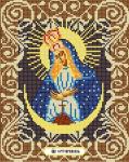 "Богородица Остробрамская" Рисунок на ткани 20х25
