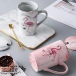 Керамическая чашка фламинго 380мл