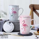 Керамическая чашка фламинго 380мл