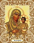 "Богородица Иерусалимская" Рисунок на ткани 20х25