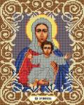 "Богородица Леушинская" Рисунок на ткани 20х25