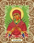 "Богородица Семистрельная" Рисунок на ткани 20х25