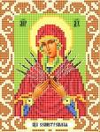 "Богородица Семистрельная" Рисунок на ткани 12х16