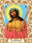 "Иисус в терновом венце" Рисунок на ткани 12х16
