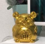 Копилка золотой мышонок, символ года