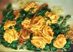 Набор "Желтые розы" вышивка лентами