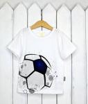 Футболка (цвет белый, футбольный мяч)