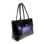 См. описание. Классическая женская сумочка Koliuy из эко-кожи черного цвета формата А4.