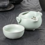 Набор для чайной церемонии "Тясицу", 2 предмета: чайник 10,5х10,5х9 см, чашка