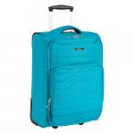 Р1916 (2-ой) Blue синий (20") чемодан малый тканевый облегченный
