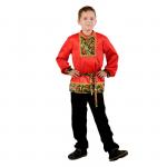 Карнавальная рубаха для мальчика «Рябинка» со вставкой, р. 28, рост 98-104 см