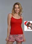 Пижама с шортами "ФЛИРТ-1" (красный №6)