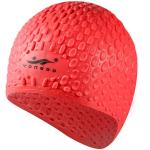 B31552 Шапочка для плавания силиконовая Bubble Cap (красная)