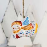 Керамическая игрушка ручной работы "Ангел в шапочке" 7 см, арт. 27883222