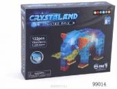 99014   Светящийся конструктор Crystaland ЖИВОТНЫЕ 6 в 1, (130 дет.+ 2 светящ эл-та.)1/24