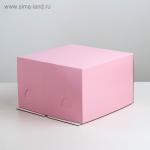 Кондитерская упаковка, розовый, 30 х 30 х 19 см