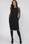 Платье Teffi style 1452 черный -коричневый муссон