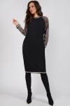 Платье Teffi style 1452 черный -коричневый муссон