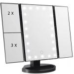 Зеркало Superstar Magnifying Mirror для макияжа с Led подсветкой в 22 светодиода Black