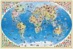 Карта Мира настенная. Достопримечательности мира. 101х69 см. ЛАМ ГЕОДОМ