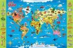 Карта Мира настенная. Мой мир. 58х38 см. ГЕОДОМ