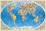 Карта Мира настенная. Страны и народы мира. 101х69 см. ЛАМ ГЕОДОМ
