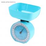 Весы кухонные LuazON LVKM-503, до 5 кг, шаг 40 г, чаша 1000 мл, пластик, голубые