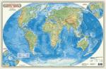 Карта настольная. Мир Физический. М1:55 млн. 58х38 см. ЛАМ ГЕОДОМ