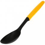 "Black" Ложка гарнирная для тефлоновой посуды пластмассовая 34 см, черный, цветная ручка - микс (Китай)