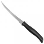 "Tramontina Athus" Нож для помидоров и цитрусовых 12см, пластмассовая ручка, с зубчиками, черный (Бразилия)