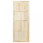 Дверь деревянная 180х70х2,6 см, глухая, из полога, липа, в ассортименте (Россия)
