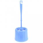 Ерш унитазный пластмассовый "Фигурный" 39,5 см, с подставкой д16 см, h11 см, голубой (Россия)