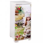 Комод 4-х ярусный пластмассовый "Кукла" 37,5х36х83 см, для девочек, слоновая кость (Россия)
