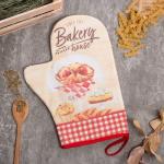 Варежка-прихватка "Bakery house" 20х28см,саржа, 100% х/л, ватин 250г/м2