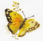 Набор для вышивания "Алиса" 0-147   "Яркие бабочки. Желтая"